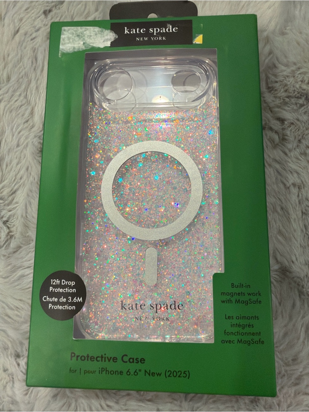 kate spade New York Glitter MagSafe iPhone 17 air Case - Iridescent Sparkle
